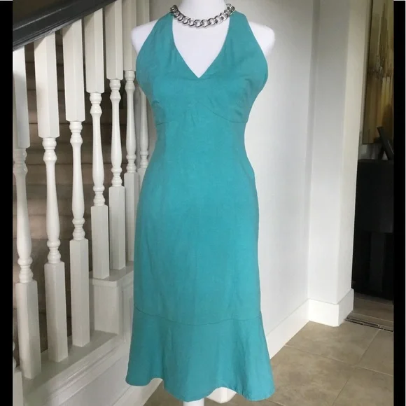 H&M | Dresses | Hm Vintage Linen Halter Neck Dress | Poshmark